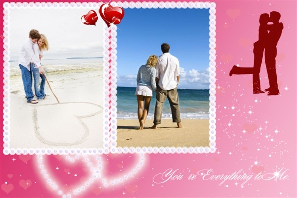 愛情＆ロマンチック photo templates 楽しいバレンタインデー